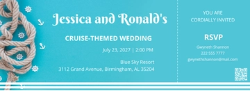 Free Cruise Fall Wedding Boarding Pass Invitation Template to Edit Online