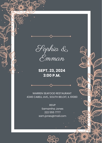 Free Vintage Engagement Part Invitation Template to Edit Online