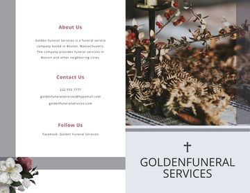 Free Printable Funeral Program Bi-Fold Brochure Template to Edit Online