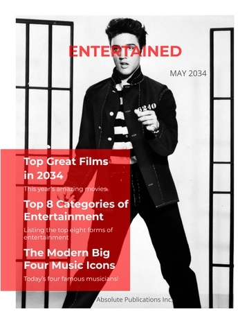 Free Printable Entertainment Magazine Template to Edit Online