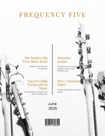 Free Printable Music Magazine Template to Edit Online
