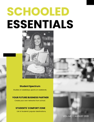 Free School Layout Magazine Template to Edit Online