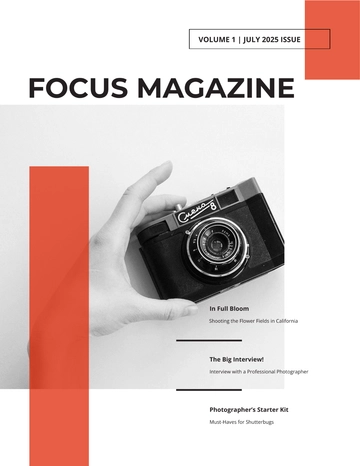 Free Modern Photography Magazine Template to Edit Online