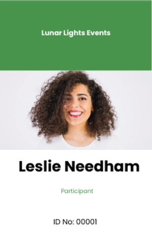 Free Event Participant ID Card Template to Edit Online