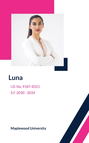 Free University Student ID Card Template to Edit Online