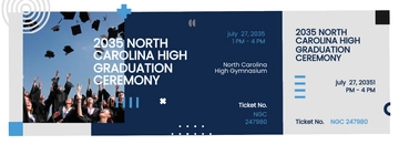 Free Blank Graduation Ticket Template to Edit Online