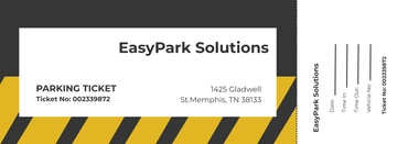Free Blank Parking Ticket Template to Edit Online