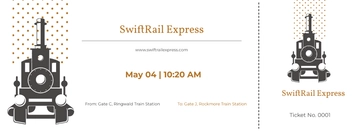 Free Blank Train Ticket Template to Edit Online