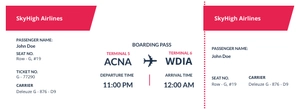 Free Blank Travel Ticket Template to Edit Online