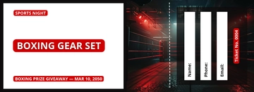 Free Boxing Raffle Ticket Template to Edit Online