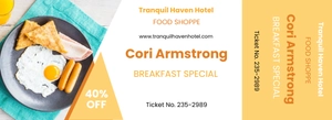 Free Breakfast Sale Ticket Template to Edit Online