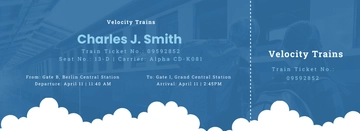 Free Child Train Ticket Template to Edit Online