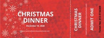 Free Christmas Dinner Ticket Template to Edit Online