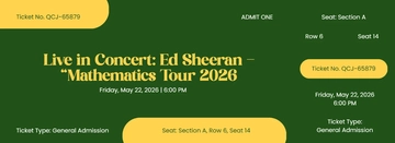 Free Christmas Gift Concert Ticket Template to Edit Online