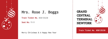 Free Christmas Train Ticket Template to Edit Online