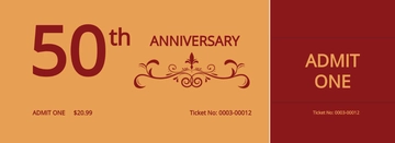 Free Church Anniversary Ticket Template to Edit Online