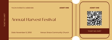 Free Church Celebration Ticket Template to Edit Online