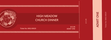 Free Church Dinner Ticket Template to Edit Online