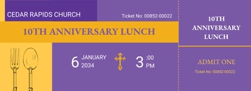 Free Church Lunch Ticket Template to Edit Online
