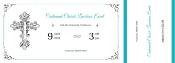Free Church Luncheon Ticket Template to Edit Online