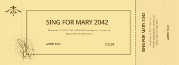 Free Vintage Church Ticket Template to Edit Online
