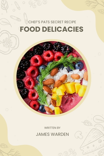 Free Cookbook Book Cover Template to Edit Online
