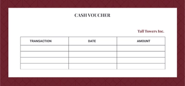 Free Company Cash Voucher Template to Edit Online