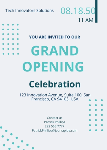 Free IT company Opening Invitation Template to Edit Online