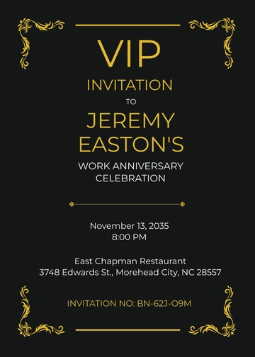 Free Loyalty VIP Invitation Card Template to Edit Online