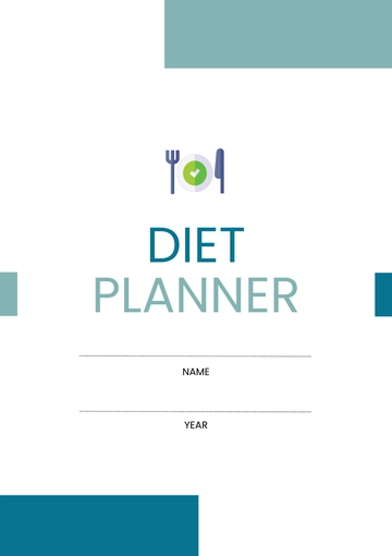 Free Editable Diet Planner Template to Edit Online