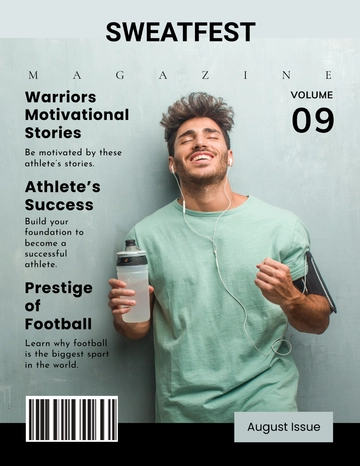 Free Modern Sports Magazine Template to Edit Online