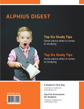 Free Modern Student Magazine Template to Edit Online
