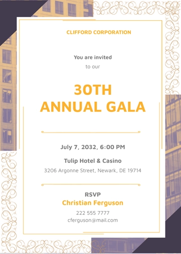 Free Corporate Formal Invitation Template to Edit Online