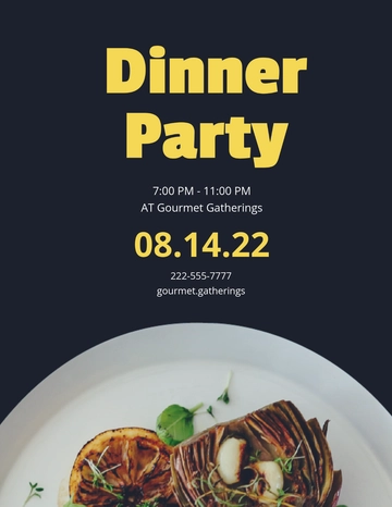 Free Dinner Flyer Party Template to Edit Online | Template.net