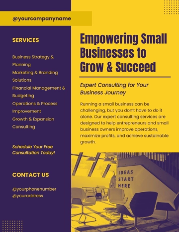 Free Small Business Consulting Flyer Template to Edit Online