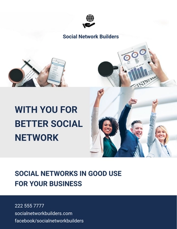 Free Social Network Business Flyer Template to Edit Online