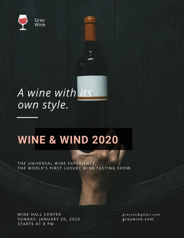 Free Wine Testing Flyer Template to Edit Online
