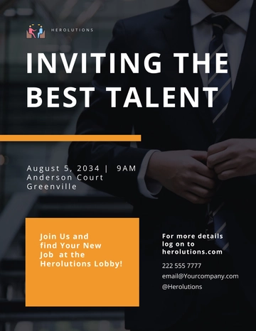Free Modern Job Fair Flyer Template to Edit Online