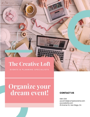 Free Creative Event Planner Business Flyer Template to Edit Online