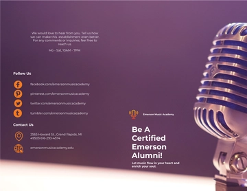Free Music Academy Bi-Fold Brochure Template to Edit Online Free Music Academy Bi-Fold Brochure Template to Edit Online