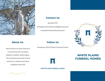 Free Printable Funeral Home Tri-Fold Brochure Template to Edit Online