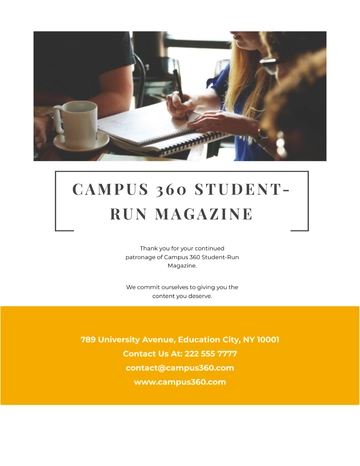 Free Student News Magazine Template to Edit Online