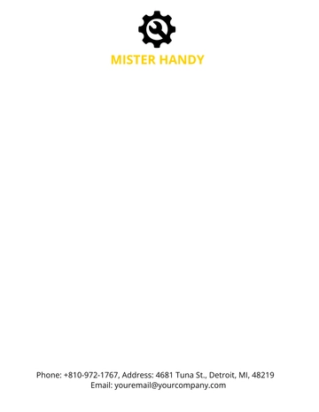Free Handyman Services Letterhead Template to Edit Online