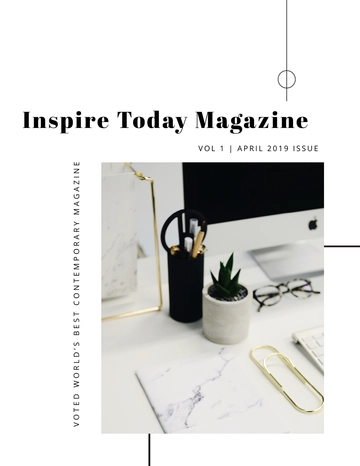 Free Minimalist Magazine Template to Edit Online