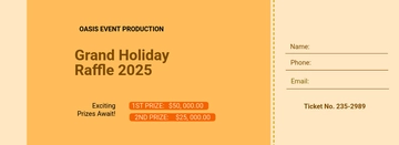 Free Event Raffle Ticket Template to Edit Online