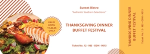 Free Food Festival Food Ticket Template to Edit Online
