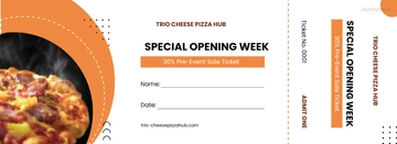 Free Food Sale Ticket Template to Edit Online