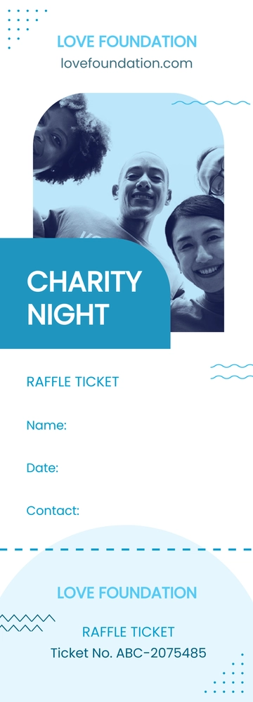 Free Fundraiser Raffle Ticket Template to Edit Online