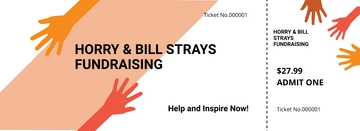 Free Fundraising Hands Ticket Template to Edit Online
