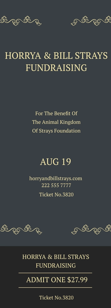 Free Fundraising Luncheon Ticket Template to Edit Online